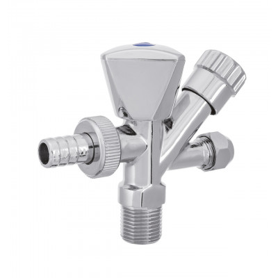 Комбінований вентиль Invena ZW-26-020 1/2"x3/4"x10 (3/8")