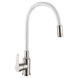 Змішувач для кухні, 2-функц, Ksanti Inox, BZ-37-i02, inox/білий