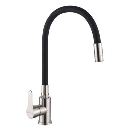 Змішувач для кухні, 2-функц, Ksanti Inox, BZ-37-i43, inox/чорний