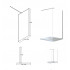 Кабіна walk in AVEO 120x195 скло прозоре, тримачі хромовані 120 см Кабіна walk in AVEO 120x195 скло прозоре, тримачі хромовані 120 см
