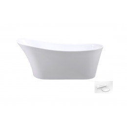 Ванна акрилова CALIMA ретро 170х74 з сифоном клік-клак білий