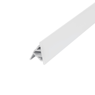 Декоративна планка WATER COVER WHI60101802, довжина 1 м, ширина 18 мм, біла, для піддону і ванни, без з'єднання і накладки Qtap