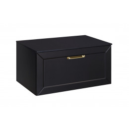 Тумба під умивальник без стільниці DEXA 60x50x40 + сифон, золота ручка, чорна матова