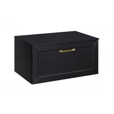 Тумба під умивальник без стільниці DEXA 60x50x40 + сифон, золота ручка, чорна матова Тумба під умивальник без стільниці DEXA 60x50x40 + сифон, золота ручка, чорна матова
