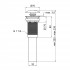 Донний клапан для раковини Pop-up 225х70х70 мм, White без переливу QT066PU02W Qtap