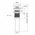Донний клапан для раковини Pop-up 225х70х70 мм, White з переливом QT066PU02OW Qtap