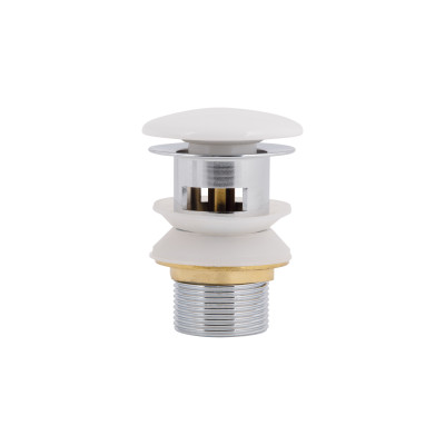 Донний клапан для біде Pop-up 110х70х70 мм, White з переливом QT052PU43055 Qtap
