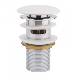 Донний клапан Pop-up з переливом F0081 70х70х110 мм White Qtap