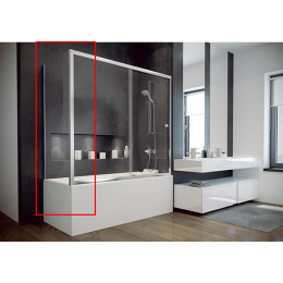 Панель на ванну бокова BESCO DUO SLIDE II 70x150 скло прозоре, профіль хромований Панель на ванну бокова BESCO DUO SLIDE II 70x150 скло прозоре, профіль хромований