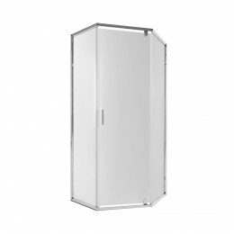 Душова кабіна Scorpio CRM10995-AC6, 90х90 см, п'ятикутна, скло 6 мм Clear, CalcLess, розпашна, без піддону Qtap