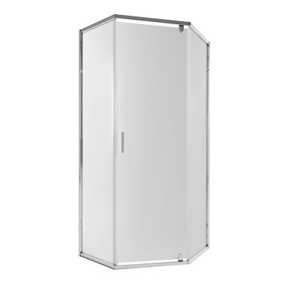 Душова кабіна Scorpio CRM10115-AC6, 100х100 см, п'ятикутна, скло 6 мм Clear, CalcLess, розпашна, без піддону Qtap