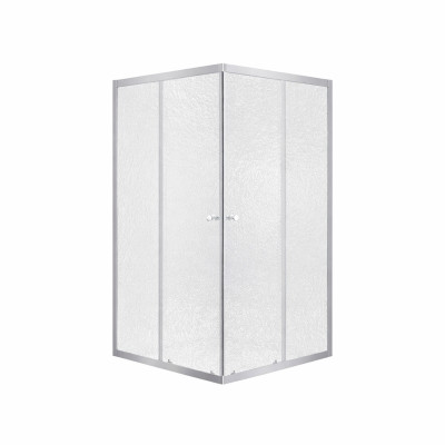 Душова кабіна Wawel SC90x90.SAT.LOW.FR квадратна, для низького піддону, висота 185 см, скло Frost 4 мм, без піддону Lidz