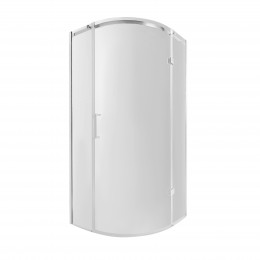 Душова кабіна Virgo CRM1099AC8, 90х90 см, полукругла, скло 8 мм Clear, CalcLess, розпашна, без піддону Qtap