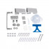 Душова кабіна Virgo CRM1099AC8, 90х90 см, полукругла, скло 8 мм Clear, CalcLess, розпашна, без піддону Qtap