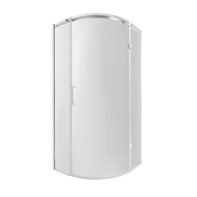 Душова кабіна Virgo CRM1099AC8, 90х90 см, полукругла, скло 8 мм Clear, CalcLess, розпашна, без піддону Qtap