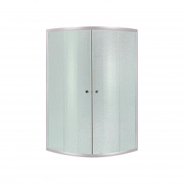 Душова кабіна Latwa SC80x80.SAT.MID.FR полукругла, для середнього піддону, висота 175 см, скло Frost 4 мм, без піддону Lidz