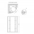 Душова кабіна Latwa SC80x80.SAT.MID.FR полукругла, для середнього піддону, висота 175 см, скло Frost 4 мм, без піддону Lidz