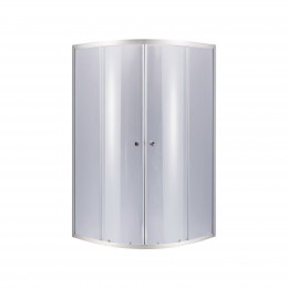Душова кабіна Latwa SC80x80.SAT.MID.GR полукругла, для середнього піддону, висота 175 см, скло тоноване 4 мм, без піддону Lidz