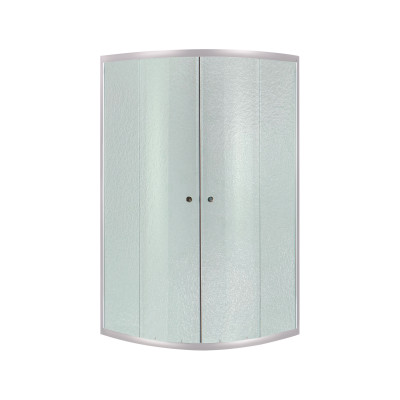 Душова кабіна Latwa SC80x80.SAT.LOW.FR полукругла, для низького піддону, висота 185 см, скло Frost 4 мм, без піддону Lidz