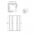 Душова кабіна Latwa SC80x80.SAT.LOW.FR полукругла, для низького піддону, висота 185 см, скло Frost 4 мм, без піддону Lidz