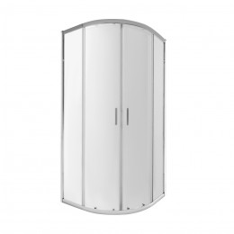 Душова кабіна Taurus CRM1011AC6, 100х100 см, полукругла, скло 6 мм Clear, CalcLess, розсувна, без піддону Qtap