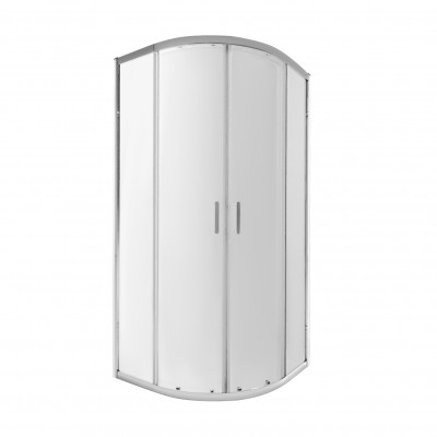 Душова кабіна Taurus CRM1011AC6, 100х100 см, полукругла, скло 6 мм Clear, CalcLess, розсувна, без піддону Qtap