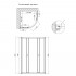 Душова кабіна Latwa SC80x80.SAT.LOW.GR полукругла, для низького піддону, висота 185 см, скло тоноване 4 мм, без піддону Lidz