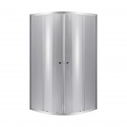 Душова кабіна Latwa SC90x90.SAT.LOW.DGR полукругла, для низького піддону, висота 185 см, скло темне тоноване 4 мм, без піддону Lidz