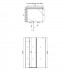 Душова кабіна Capricorn CRM1018RC6, 100x80 см, прямокутна, скло 6 мм Clear, CalcLess, розпашна, без піддону Qtap