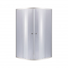 Душова кабіна Latwa SC90x90.SAT.MID.GR полукругла, для середнього піддону, висота 175 см, скло тоноване 4 мм, без піддону Lidz