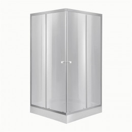 Lidz Набор: Душевая кабина Wawel SC90x90.SAT.LOW.DGR, квадратная, стекло тонированное 4 мм + Душевой поддон Kapielka ST90x90x14