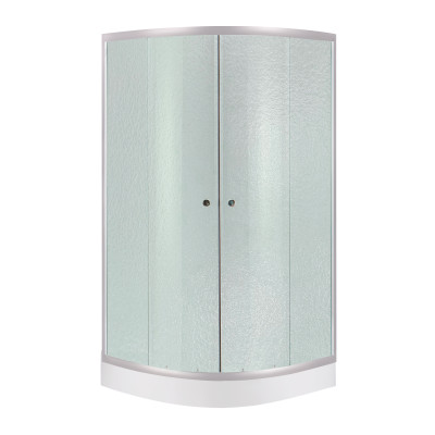 Набір: Душова кабіна Latwa SC90x90.SAT.LOW.FR, напівкругла, скло Frost 4 мм + Душовий піддон Kupala ST90x90x16 Lidz