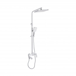 Душова система універсальна Swan Cascada, Chrome/White (k35) на три споживача (з виливом) QTSWA111CRW45570 Qtap