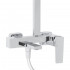 Душова система для ванни Gemini, Chrome (k35) на три споживача (з виливом) QT51103KNC Qtap