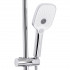 Душова система універсальна Gemini, Chrome/White (k35) на три споживачі (з виливом) QTGEM111CRW45687 Qtap
