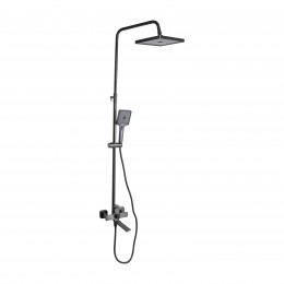 Душова система універсальна Presto на три споживача (з виливом) QTPRE111GRP45585 Graphite Qtap