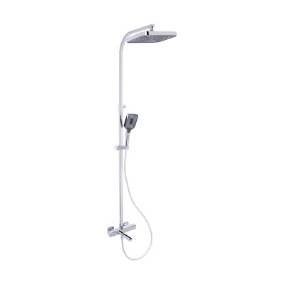 Душова система універсальна Qtap Sloup термостатична на три споживача (з виливом) QTSLO51103OC48217 Chrome Душова система універсальна Qtap Sloup термостатична на три споживача (з виливом) QTSLO51103OC48217 Chrome