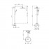 Душова система для душу Aria 1020, Nickel (k35) на два споживача LDARI1020NKS46114 Lidz