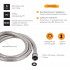 Шланг для ручного душу Niagara 03, 1500 мм, Chrome LDNIA03CRM35452 Lidz