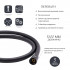 Шланг для ручного душу Hadice, 1200 мм, Matt Black QTHADPVC120B Qtap