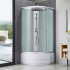 Душовий бокс Tani SB90x90.SAT.HIGH.FR, високий, скло Frost 4 мм + стінки WHI Lidz