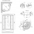 Душовий бокс Tani SB90x90.SAT.HIGH.FR, високий, скло Frost 4 мм + стінки WHI Lidz