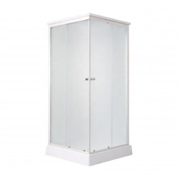 Душовий бокс Kubis SB90x90.SAT.LOW.FR, низький, скло Frost 4 мм + стінки WHI Lidz
