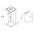 Душовий бокс Kubis SB90x90.SAT.LOW.FR, низький, скло Frost 4 мм + стінки WHI Lidz
