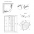 Душовий бокс Tani SB90x90.SAT.LOW.FR, низький, скло Frost 4 мм + стінки WHI Lidz