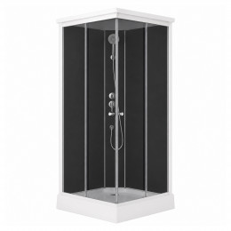 Душовий бокс Kubis SB90x90.SAT.LOW.GR, низький, скло тоноване 4 мм + стінки BLA Lidz