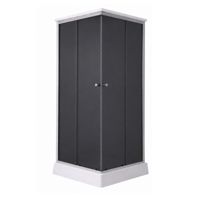 Душовий бокс Kubis SB90x90.SAT.LOW.GR, низький, скло тоноване 4 мм + стінки BLA Lidz