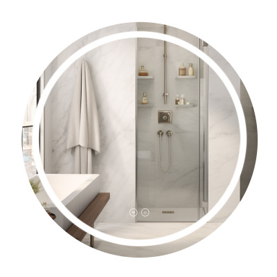 Дзеркало настінне Mideya (MI6) R900 мм, кругле, з LED-підсвіткою Touch, антизапотіванням, димером, рег. яскравості Qtap Дзеркало настінне Mideya (MI6) R900 мм, кругле, з LED-підсвіткою Touch, антизапотіванням, димером, рег. яскравості Qtap