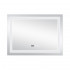 Дзеркало настінне Mideya (MI1) 800х600 мм, прямокутне з LED-підсвіткою Touch, антизапотіванням, годинником, димером, рег. яскравості Qtap