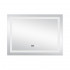 Дзеркало настінне Mideya (MI1) 800х600 мм, прямокутне з LED-підсвіткою Touch, антизапотіванням, годинником, димером, рег. яскравості Qtap